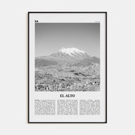 El Alto Travel B&W Poster
