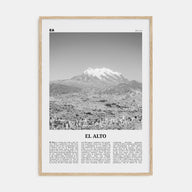 El Alto Travel B&W Poster