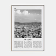 El Cajon Travel B&W Poster