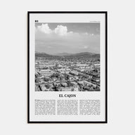El Cajon Travel B&W Poster
