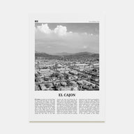 El Cajon Travel B&W Poster