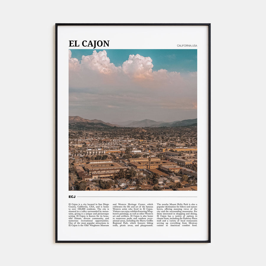 El Cajon Travel Color Poster