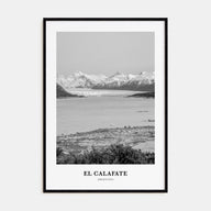 El Calafate Portrait B&W Poster