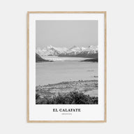 El Calafate Portrait B&W Poster