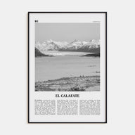 El Calafate Travel B&W Poster