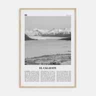 El Calafate Travel B&W Poster