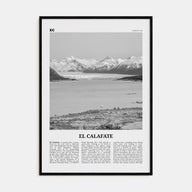 El Calafate Travel B&W Poster