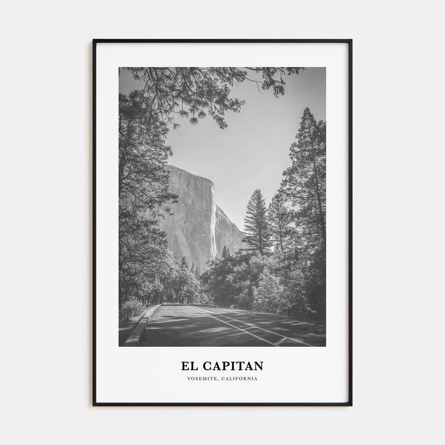El Capitan Portrait B&W Poster