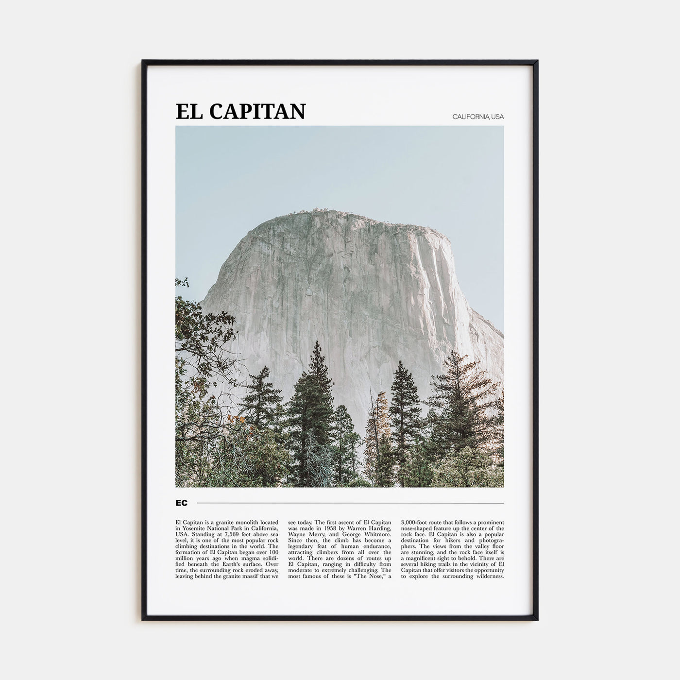 El Capitan Travel Color Poster
