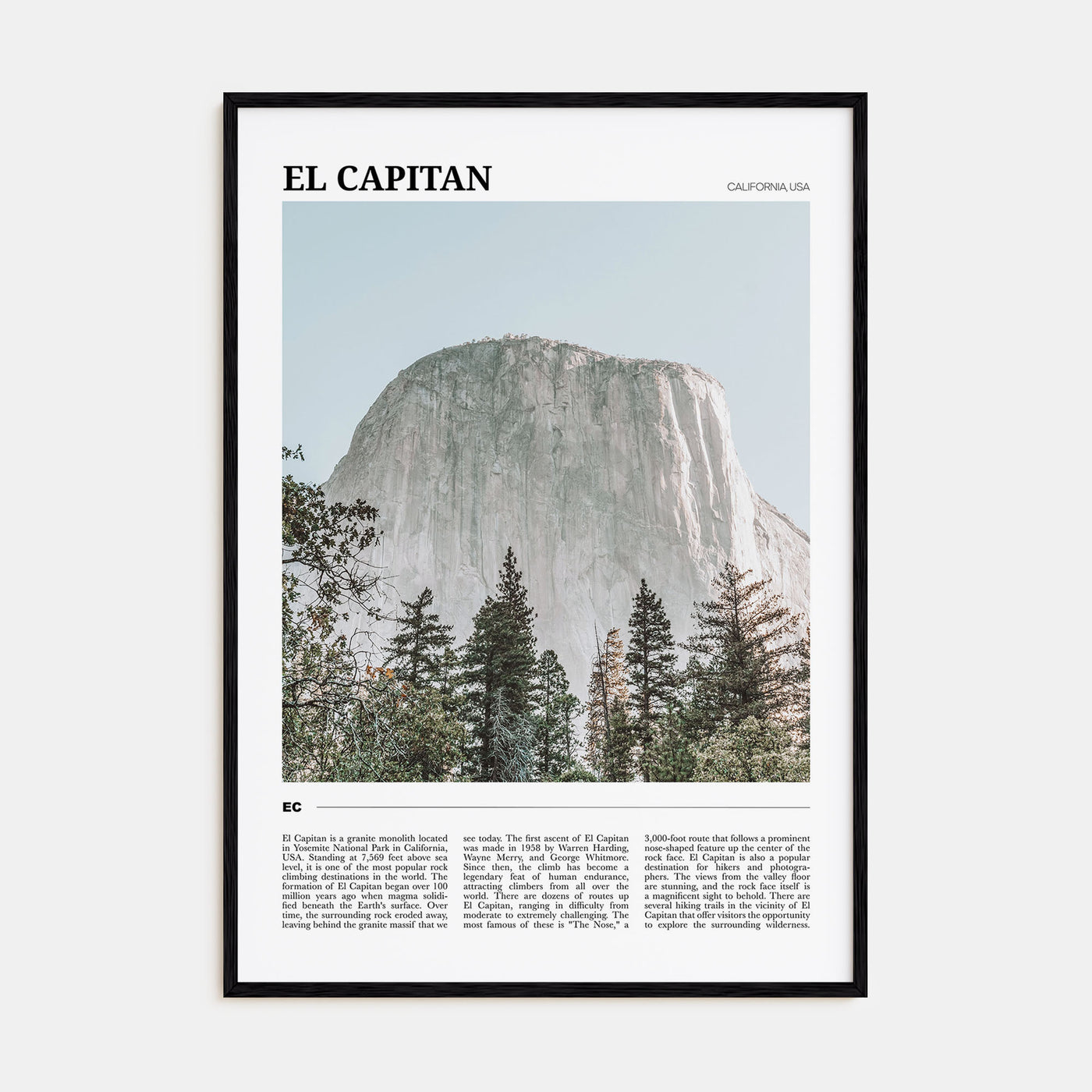 El Capitan Travel Color Poster