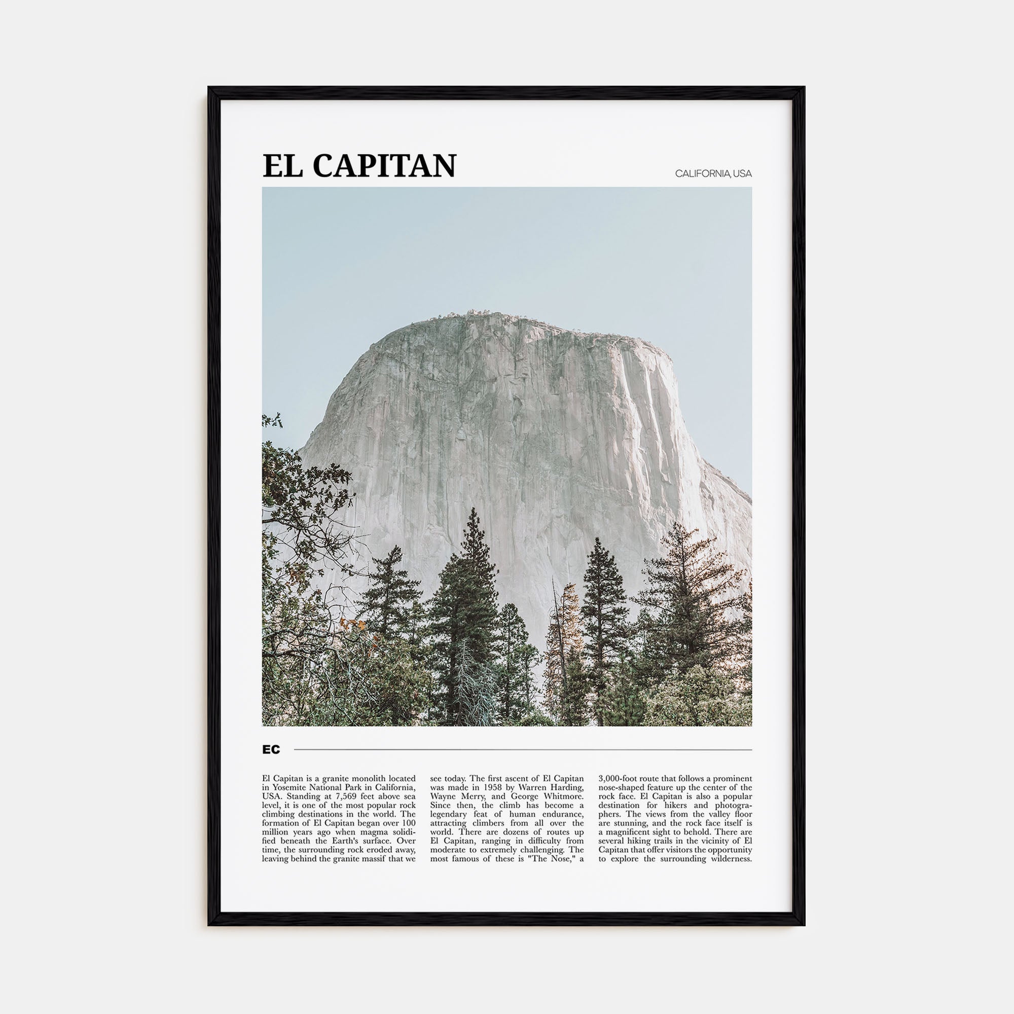 El Capitan Travel Color Poster