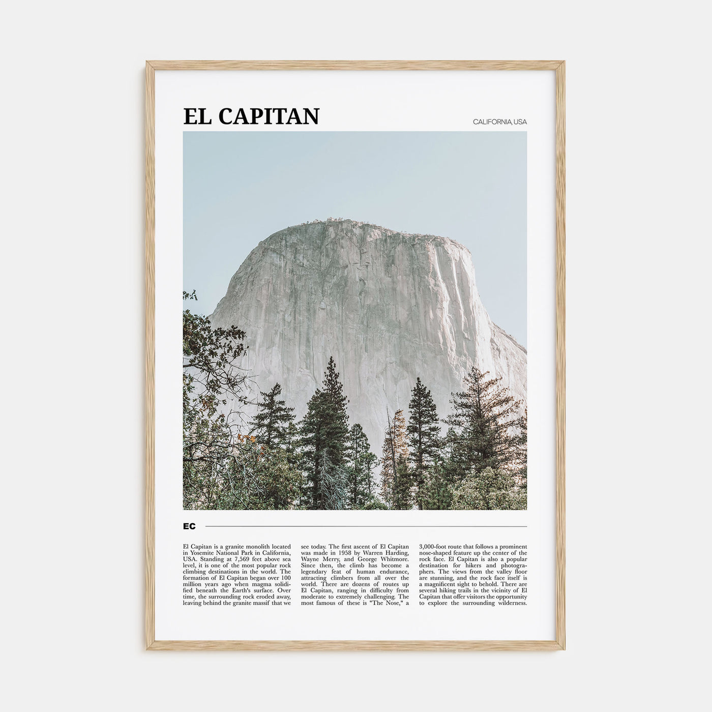 El Capitan Travel Color Poster