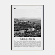 El Dorado County Travel B&W Poster