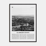El Dorado County Travel B&W Poster