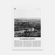 El Dorado County Travel B&W Poster