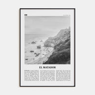 El Matador Travel B&W Poster