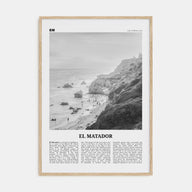 El Matador Travel B&W Poster