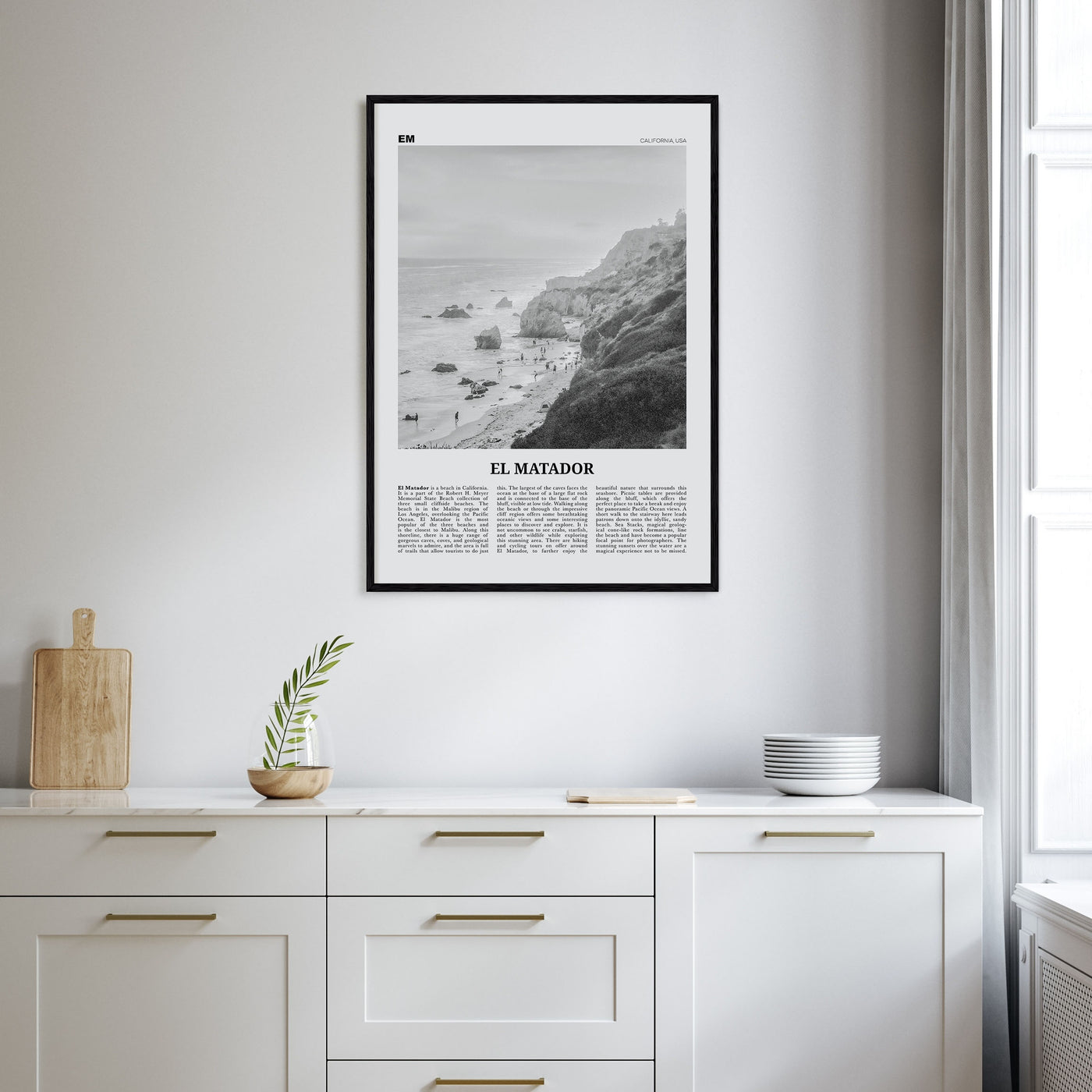 El Matador Travel B&W Poster