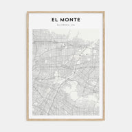 El Monte Map Portrait Poster
