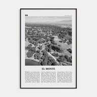 El Monte Travel B&W No 1 Poster