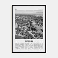 El Monte Travel B&W No 1 Poster
