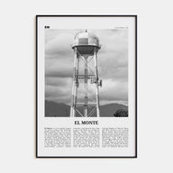 El Monte Travel B&W No 2 Poster