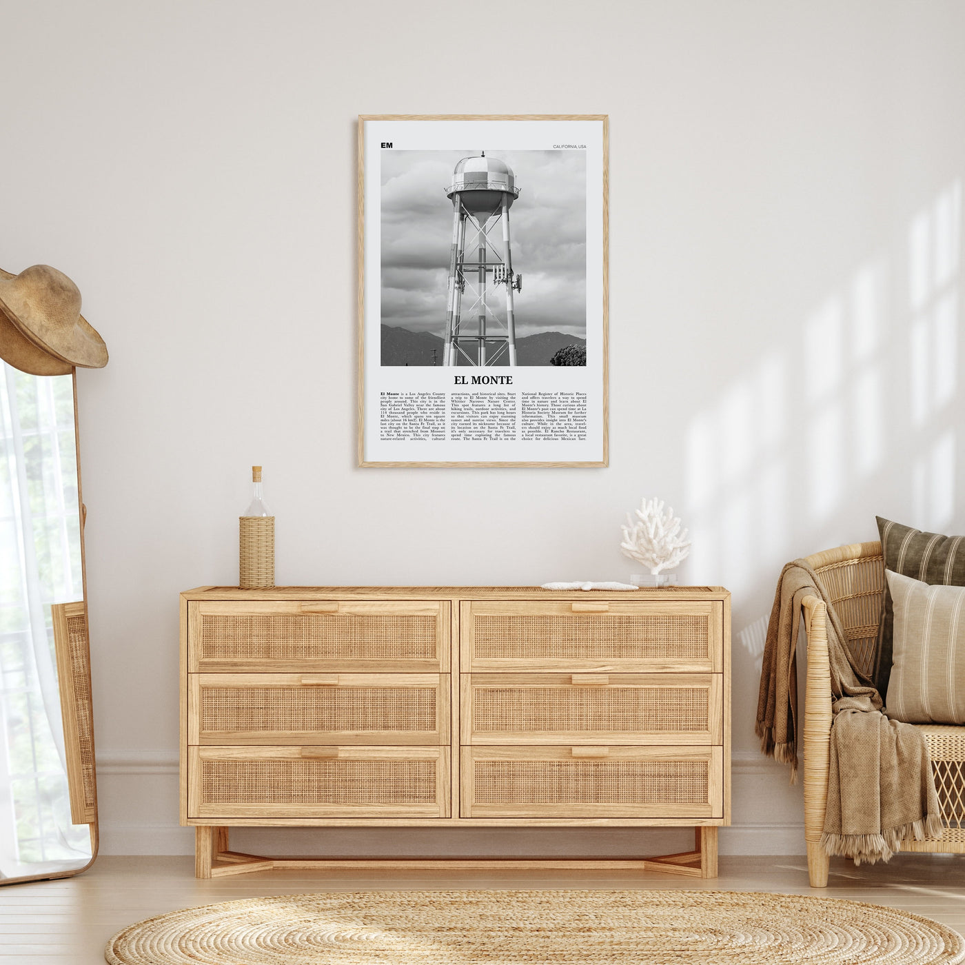 El Monte Travel B&W No 2 Poster