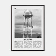 El Monte Travel B&W No 2 Poster