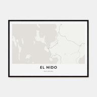 El Nido Map Landscape Poster