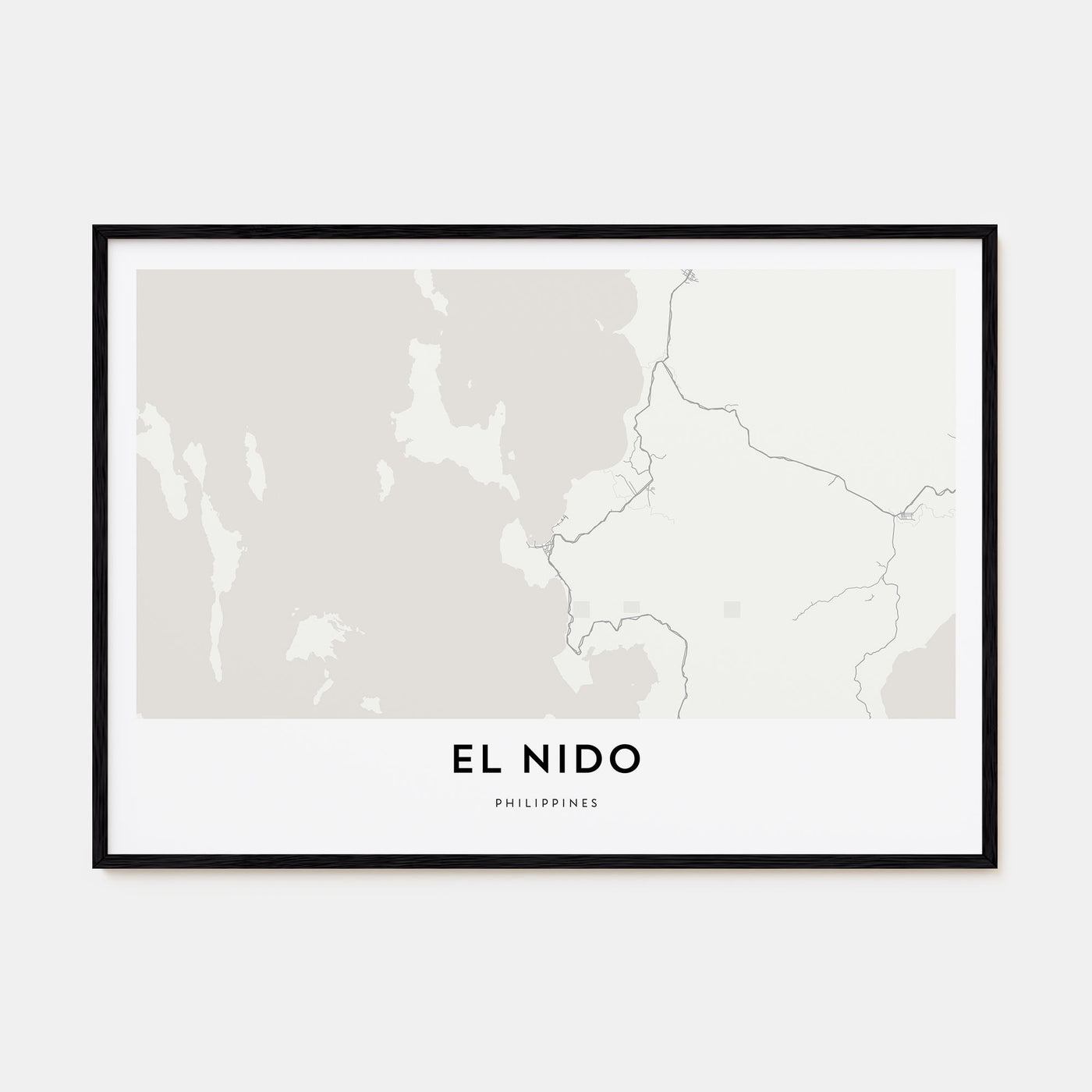 El Nido Map Landscape Poster