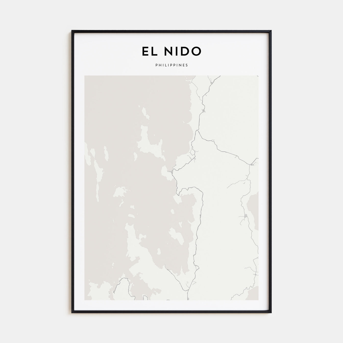 El Nido Map Portrait Poster