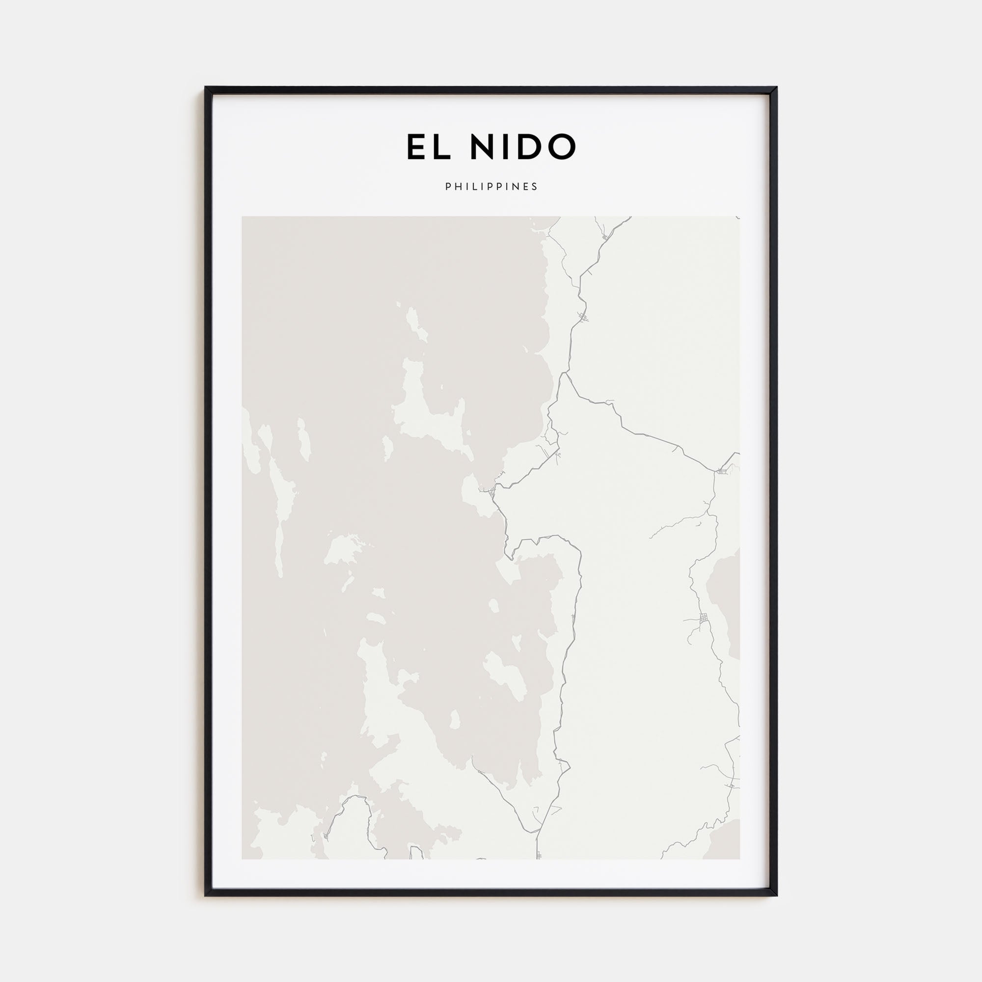 El Nido Map Portrait Poster