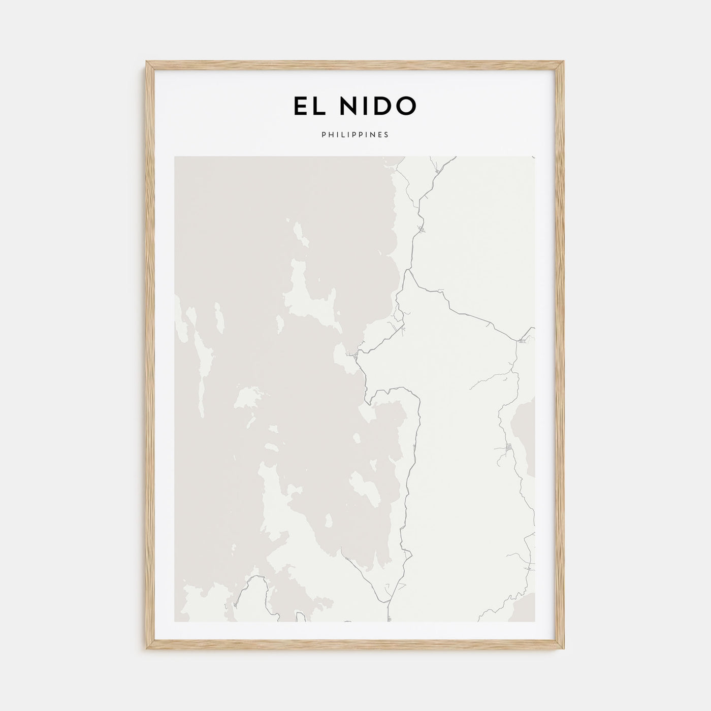 El Nido Map Portrait Poster