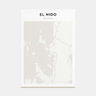El Nido Map Portrait Poster