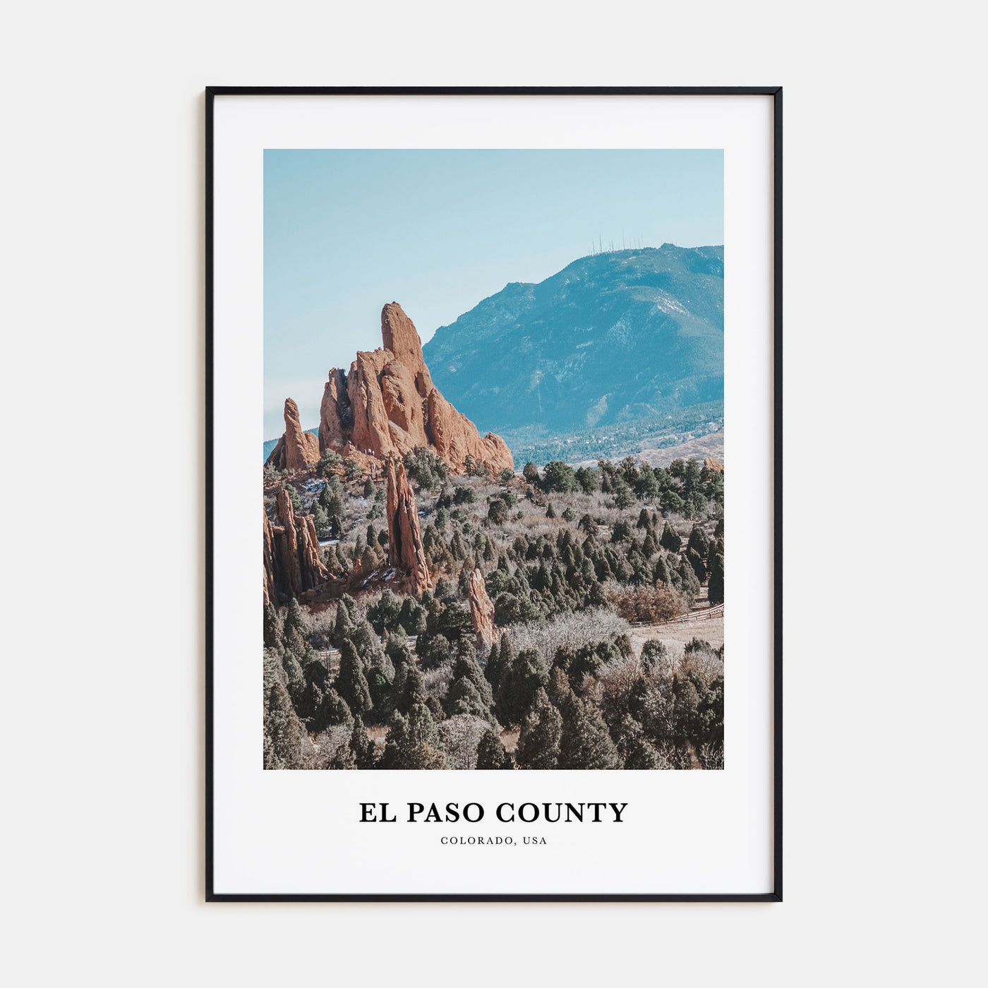 El Paso County Portrait Color Poster