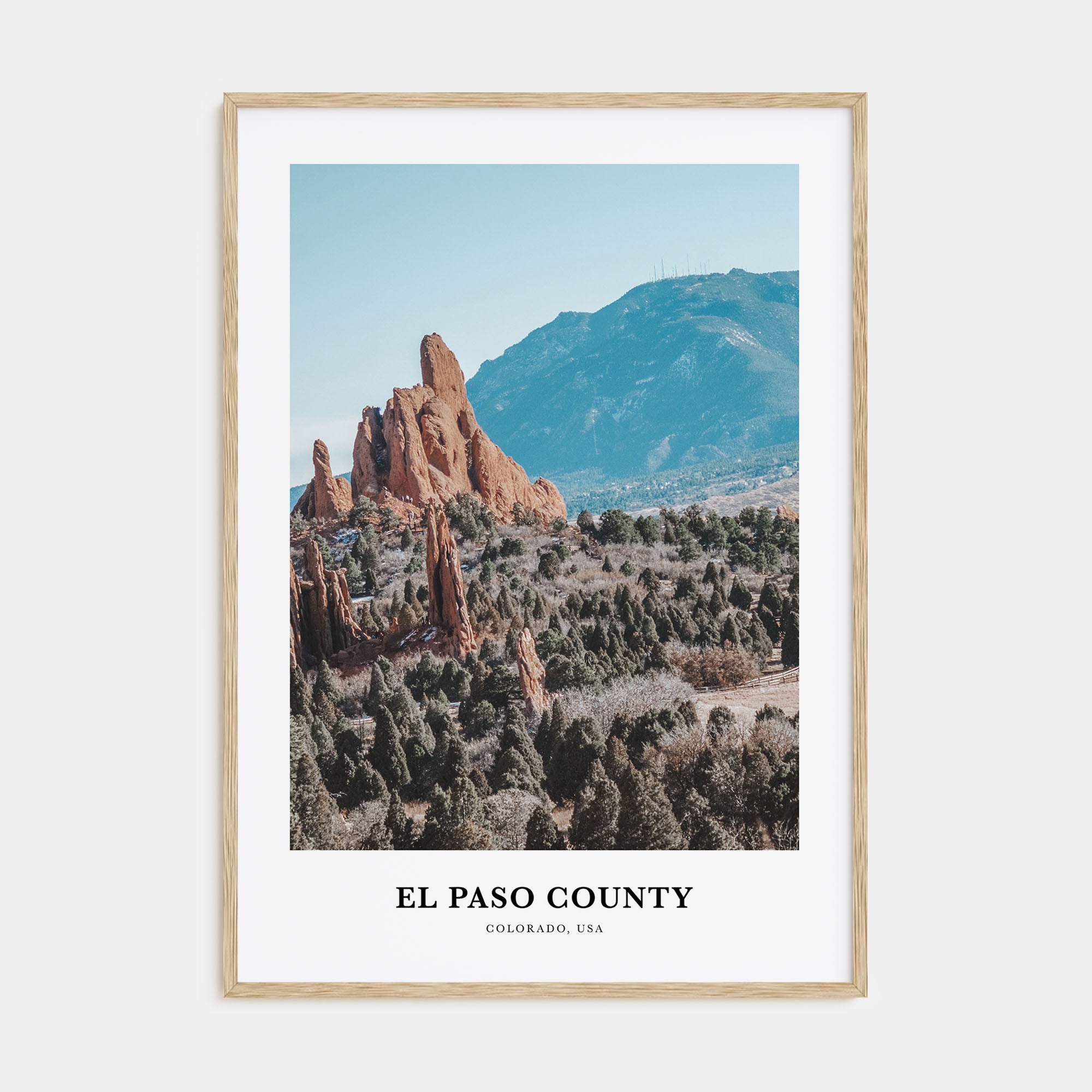 El Paso County Portrait Color Poster