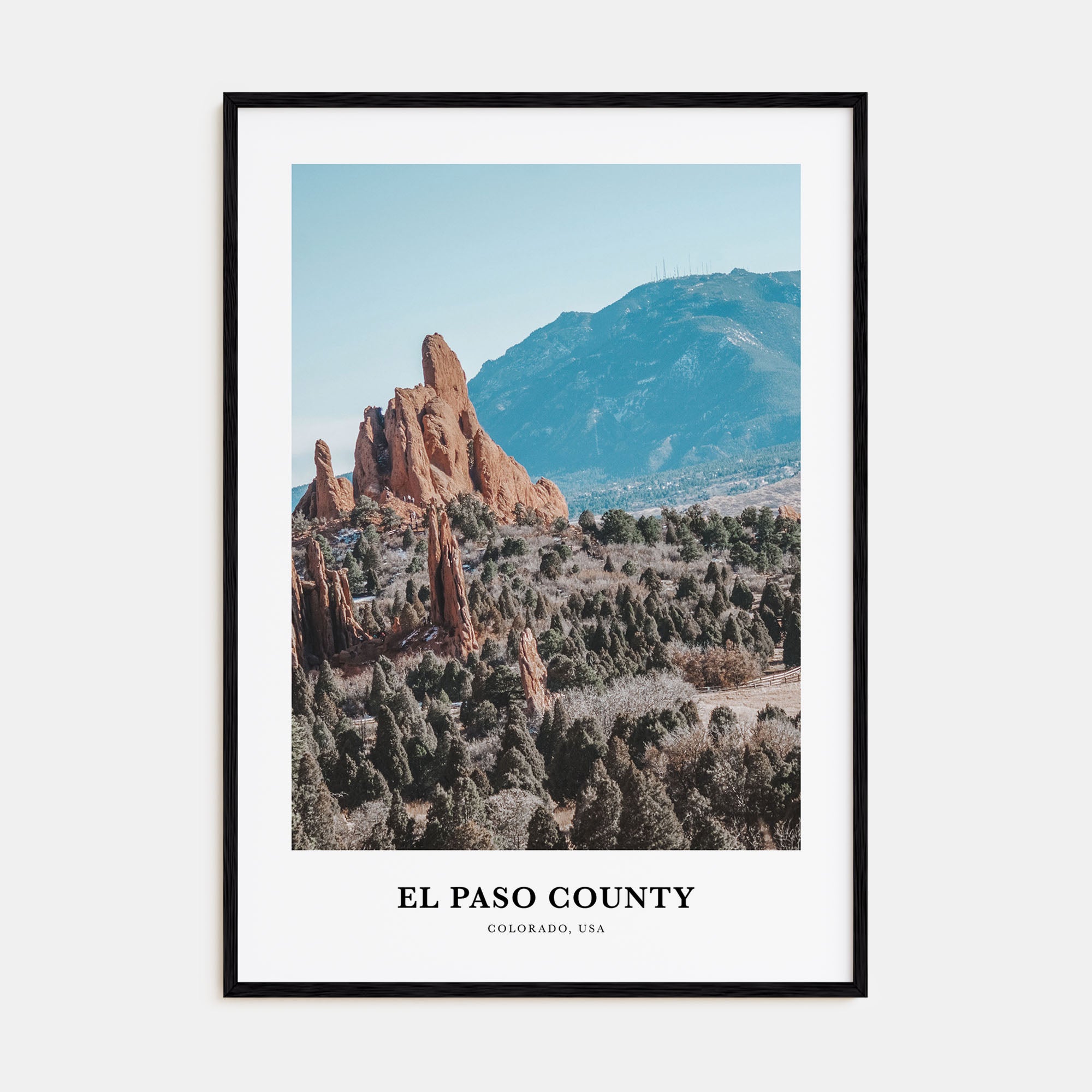 El Paso County Portrait Color Poster