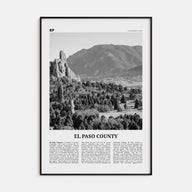 El Paso County Travel B&W Poster