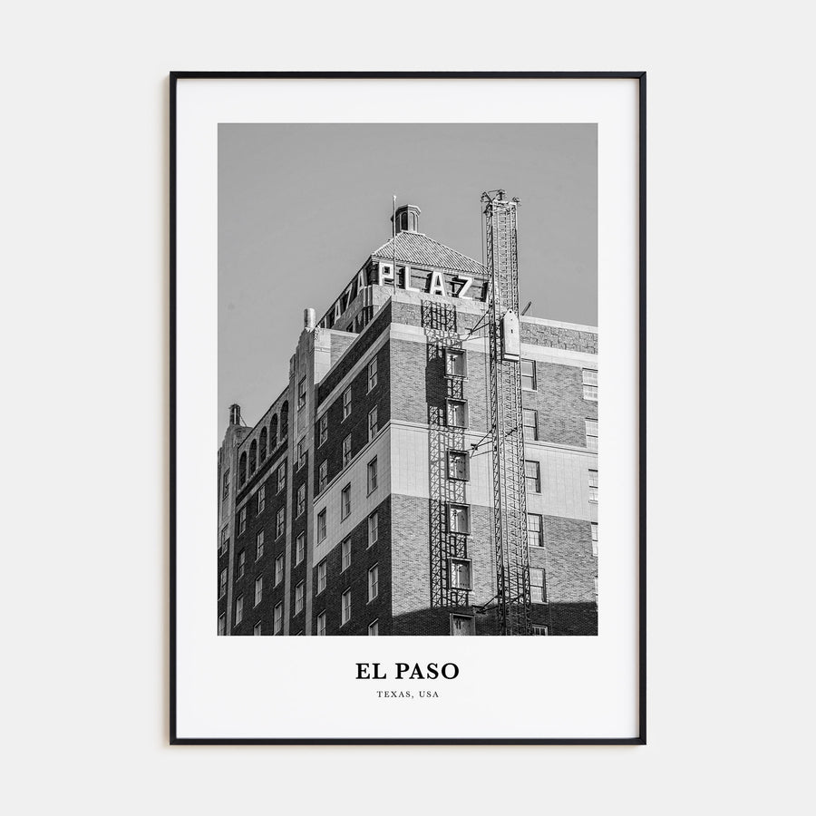 El Paso Portrait B&W No 1 Poster