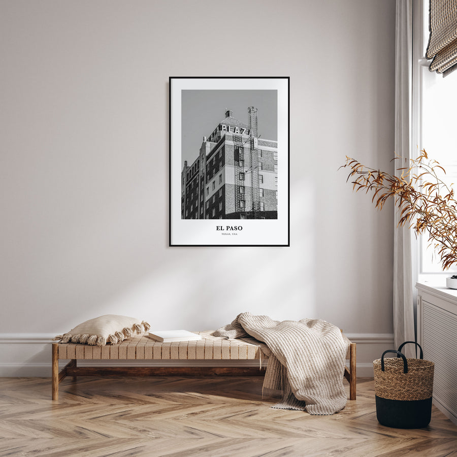 El Paso Portrait B&W No 1 Poster