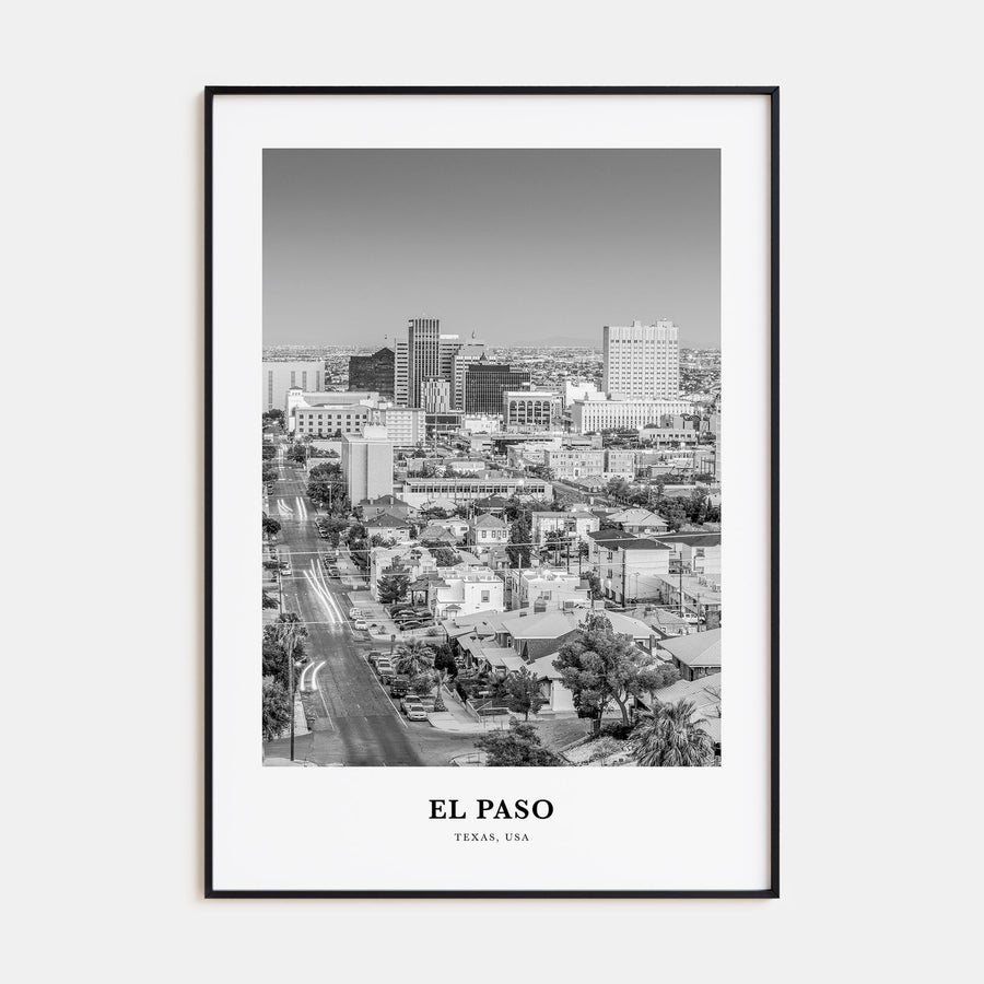 El Paso Portrait B&W No 2 Poster