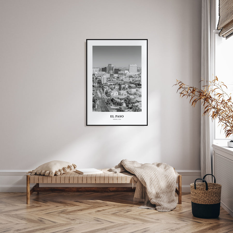 El Paso Portrait B&W No 2 Poster
