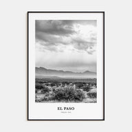 El Paso Portrait B&W No 3 Poster