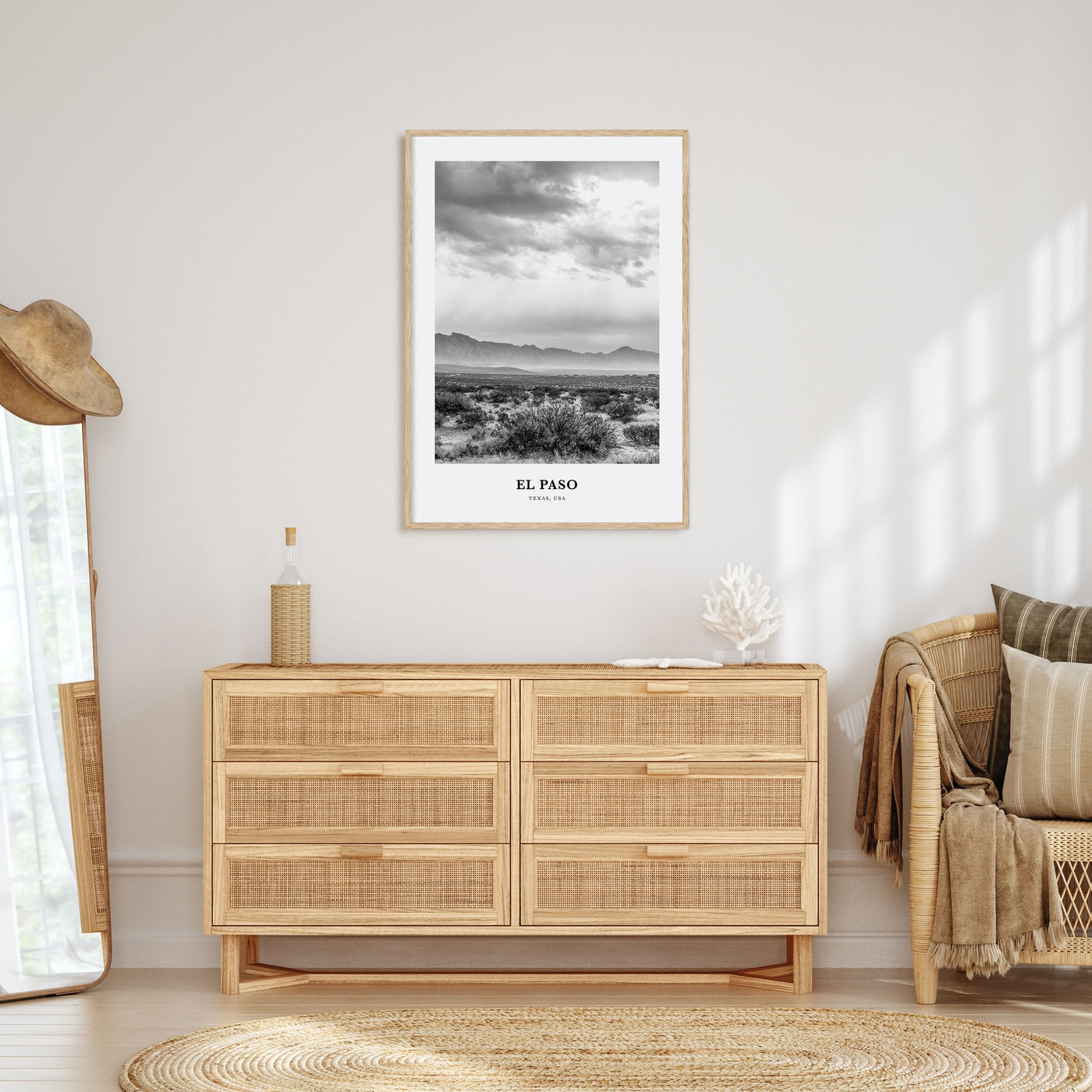 El Paso Portrait B&W No 3 Poster