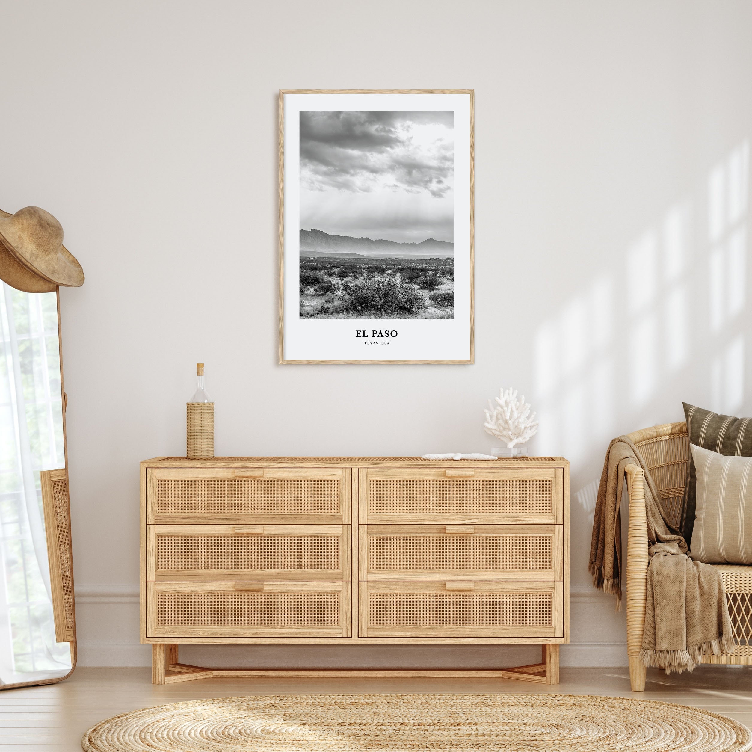 El Paso Portrait B&W No 3 Poster