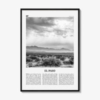 El Paso Print Black and White No 2, El Paso Wall Art, El Paso Poster, El Paso Photo, El Paso Wall Décor, Texas, USA, United States