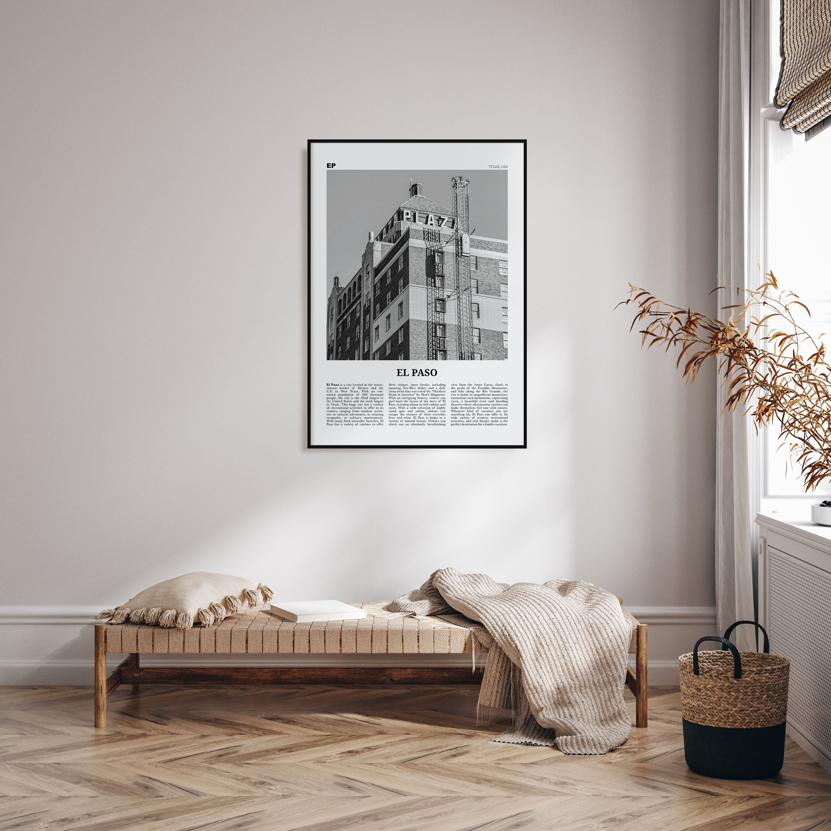 El Paso Travel B&W No 3 Poster