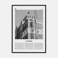 El Paso Travel B&W No 3 Poster