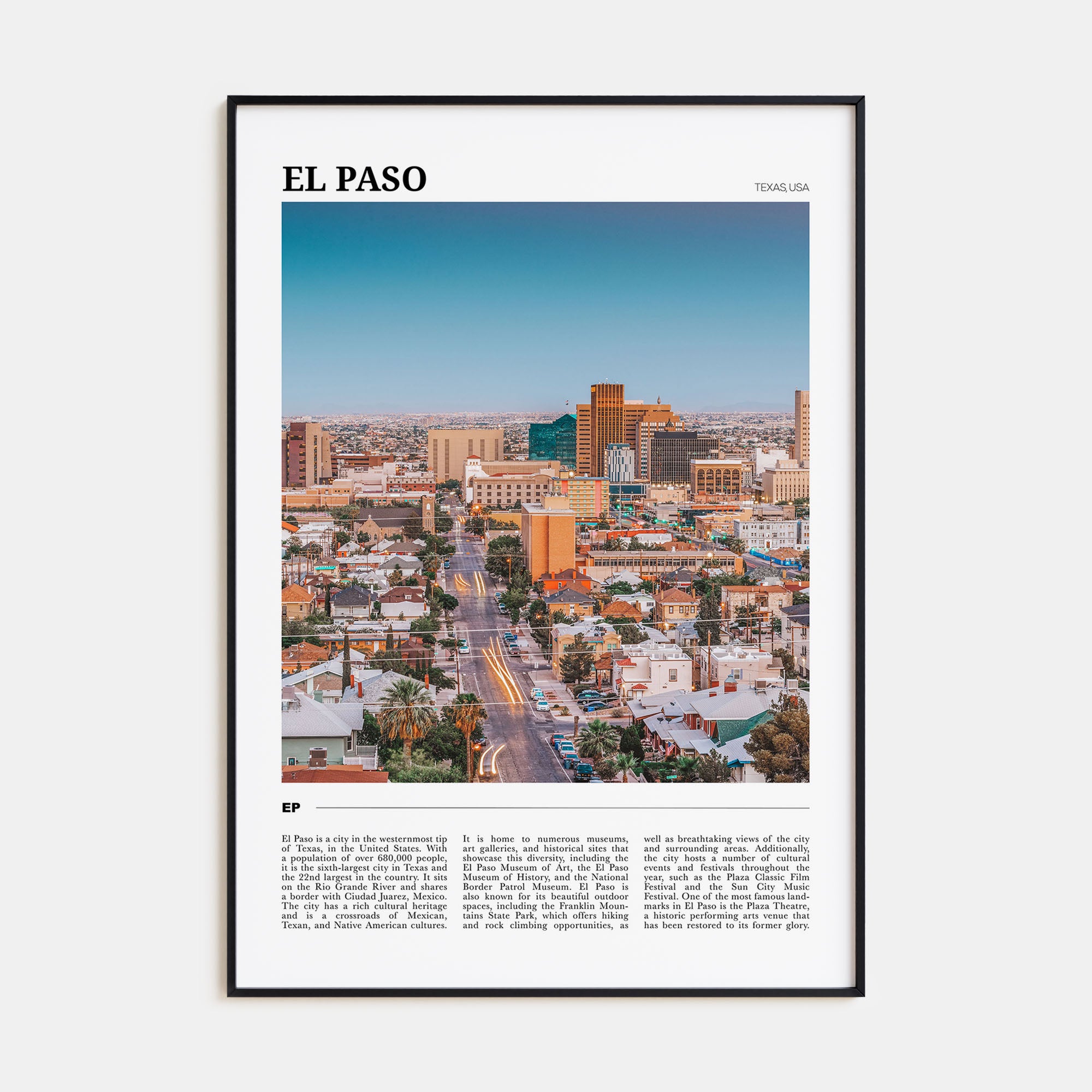 El Paso Travel Color No 1 Poster