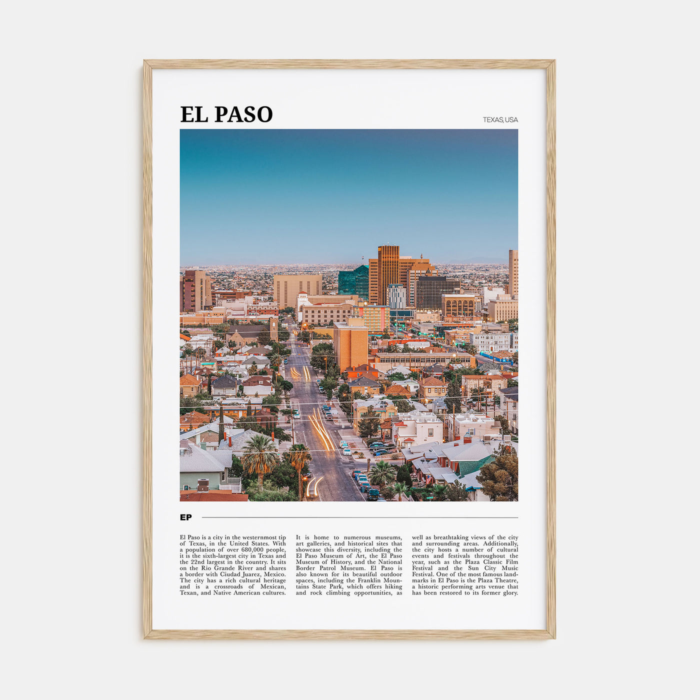 El Paso Travel Color No 1 Poster